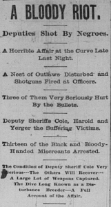 Excerpt from The Memphis Appeal following the attack on the People's Grocery 9 March 1892 