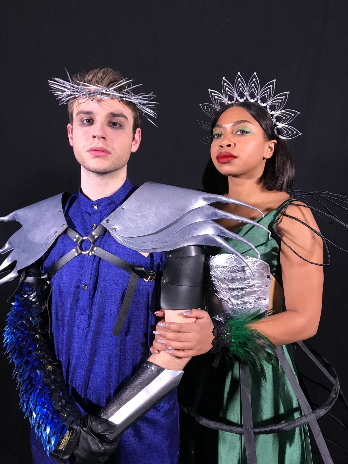 Toby Davis and Eboni Cain portray Claudius and Gertrude in Hamlet: Fall of the Sparrow.