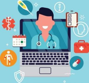 Clipart containing telehealth related images